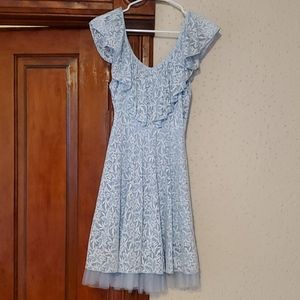 Blue lace dress